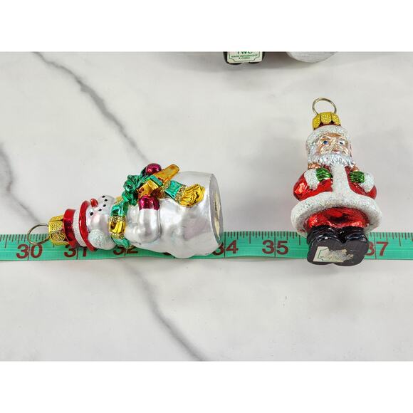 TWC Christmas Tree Ornaments Santa Snowman Nutcracker 4" Resin 90s Holidays x4 - Picture 15 of 15